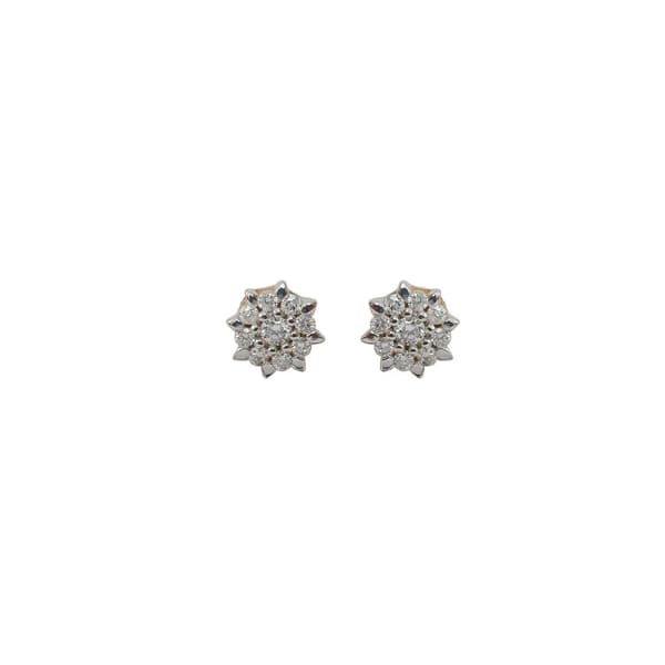 BRINCOS EM OURO AMARELO COM BRILHANTES 0,22CTS