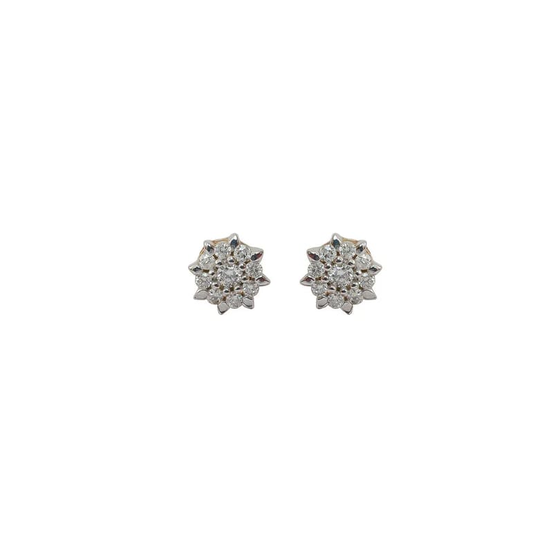 BRINCOS EM OURO AMARELO COM BRILHANTES 0,22CTS