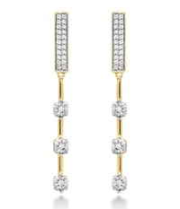 BRINCOS EM OURO AMARELO COM BRILHANTES 0,31 CTS