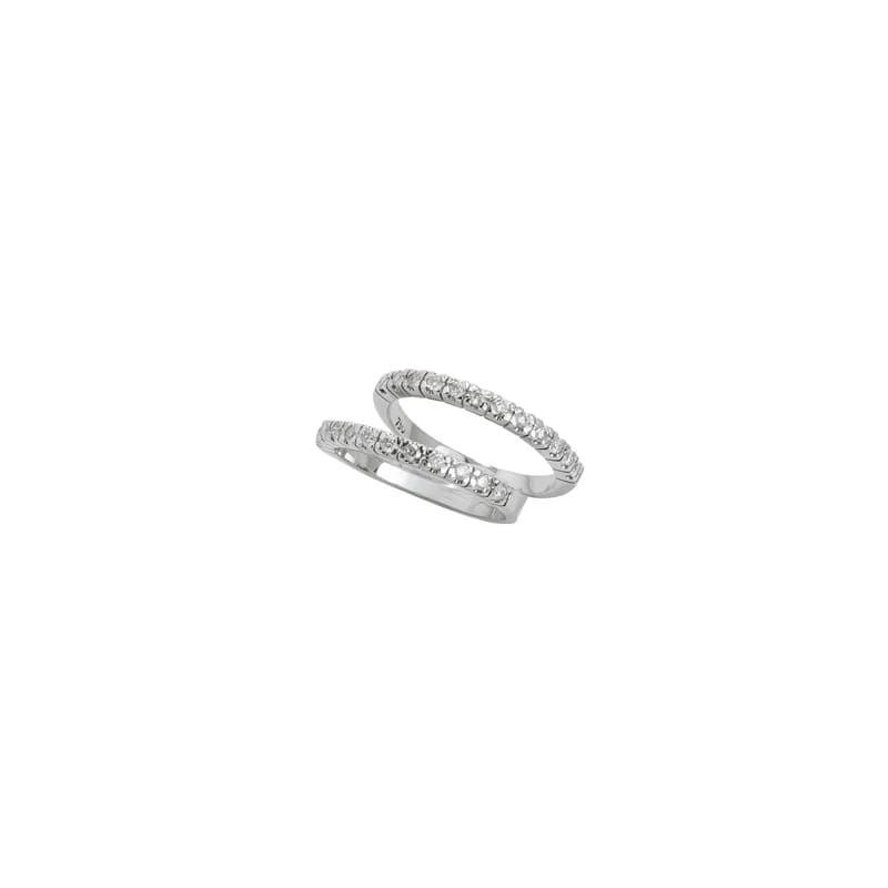 PAR DE APARADORES EM OURO BRANCO COM BRILHANTES 0,48CTS