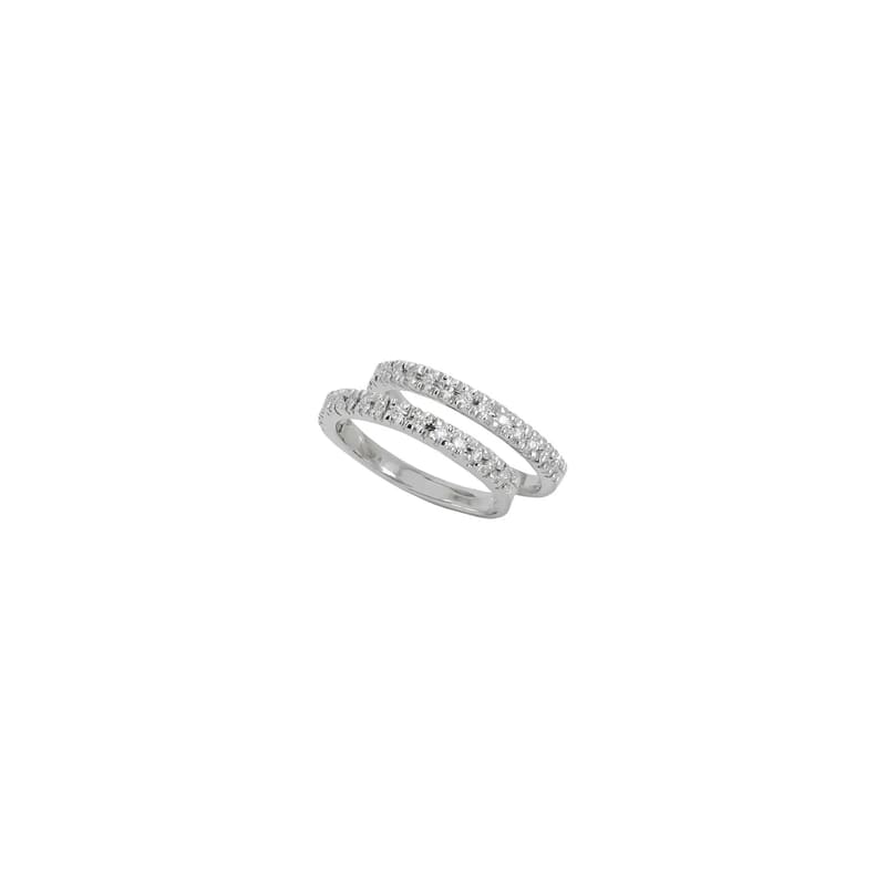 PAR DE APARADORES OURO BRANCO COM BRILHANTES 0,30CTS