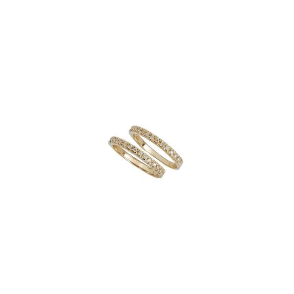 PAR DE APARADORES OURO AMARELO COM BRILHANTES 0,30CT