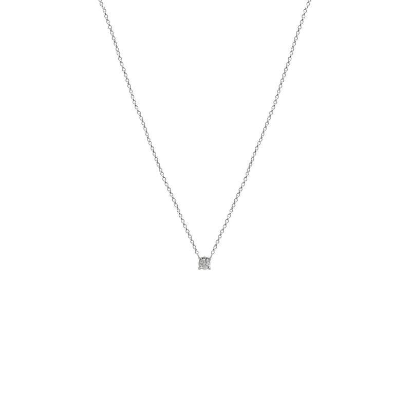 CORRENTE PONTO DE LUZ EM OURO BRANCO COM BRILHANTE 0,30CT