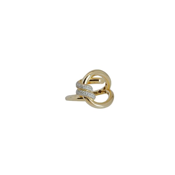 ANEL EM OURO AMARELO COM BRILHANTES 0,20 CTS
