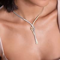 COLAR EM OURO AMARELO E OURO BRANCO