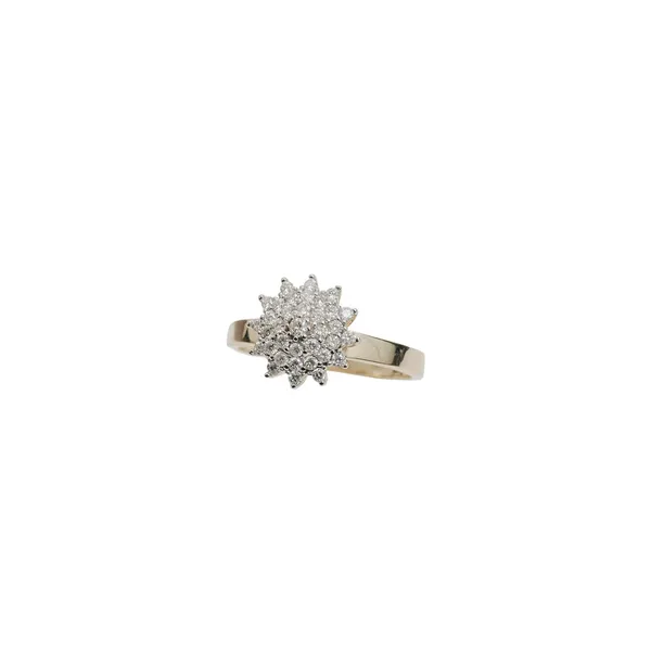ANEL EM OURO AMARELO COM BRILHANTES 0,36 CTS ARO17