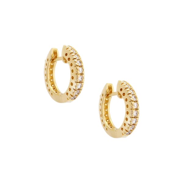 BRINCO EM PRATA 925 COM BANHO DE OURO E ZIRCONIA