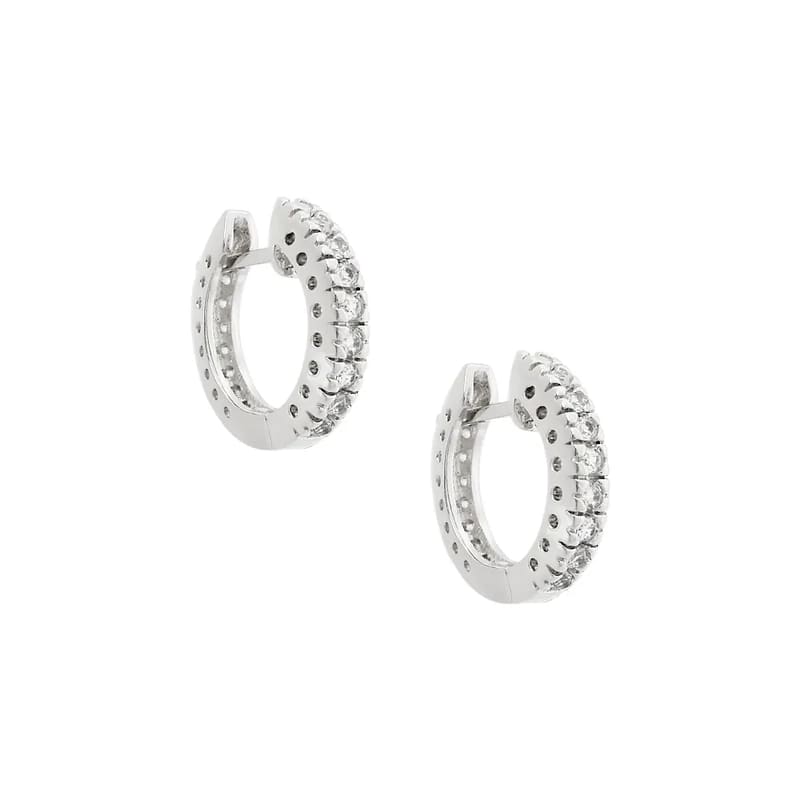 BRINCO EM PRATA 925 COM BANHO DE RODIO E ZIRCONIA